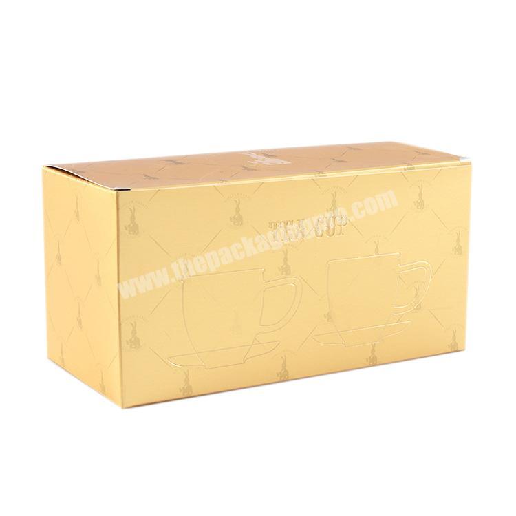 Wholesale custom gold folding paper box,tea packaging paper box