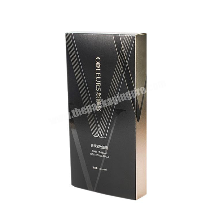 Wholesale custom luxury cardboard paper printing box packaging,black matt package paper box for Mask