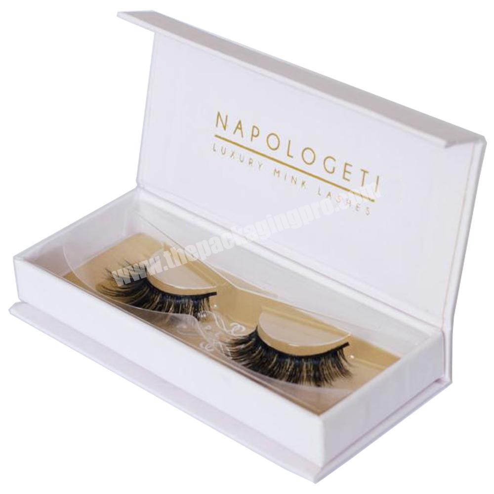 book style eyelash packaging box with your logo printing custom eyelash box and eyelash packaging