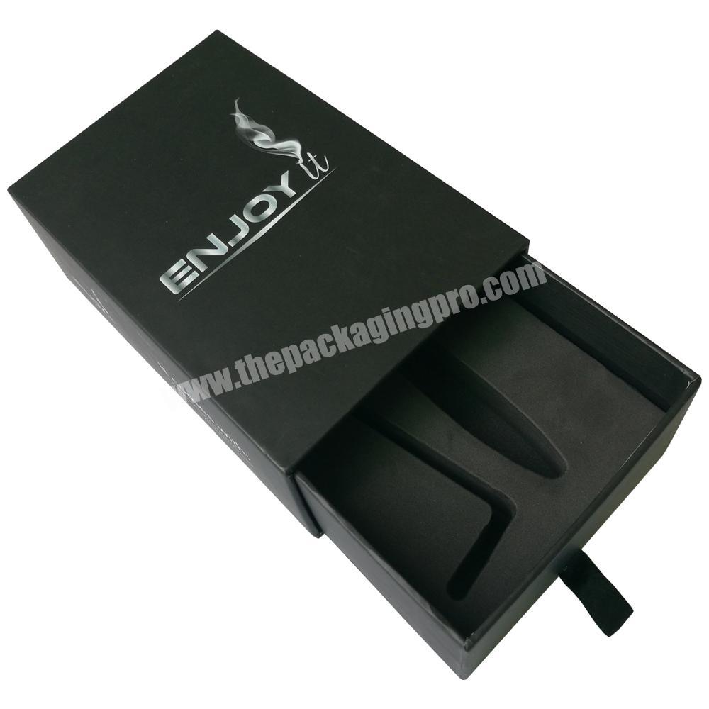 bulk buy black printing usb flash drive gift box and small gift box with EVA tray and PVC window