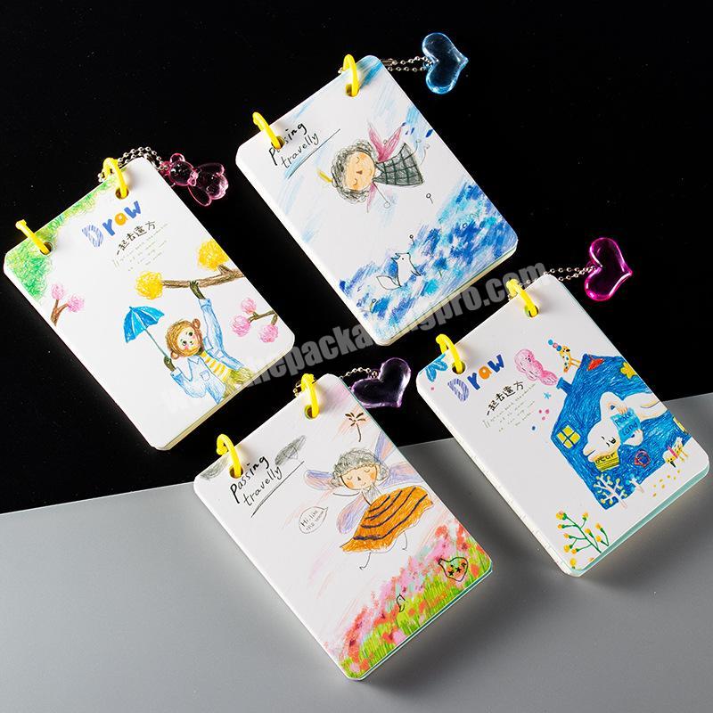 craft pendant small circle Mini loose leaf notebook color plastic movable opening small circle pocket book
