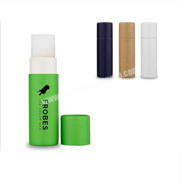 0.3oz 10g brown/black/white eco biodegradable lip balm packaging tube push up paper tube