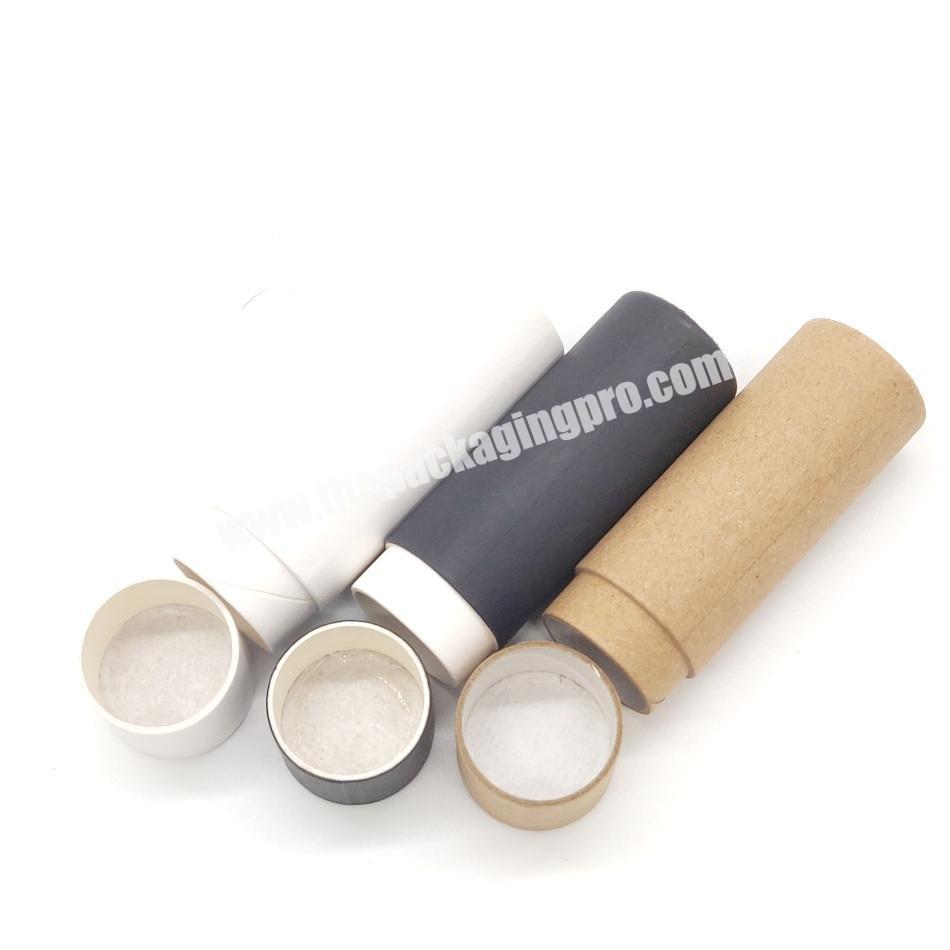 0.5oz ID19.8 OH75mm Lip Balm Deodorant Stick Container in Stock Biodegradable Push up Kraft Paper Tube Cardboard Balm Stick Jars