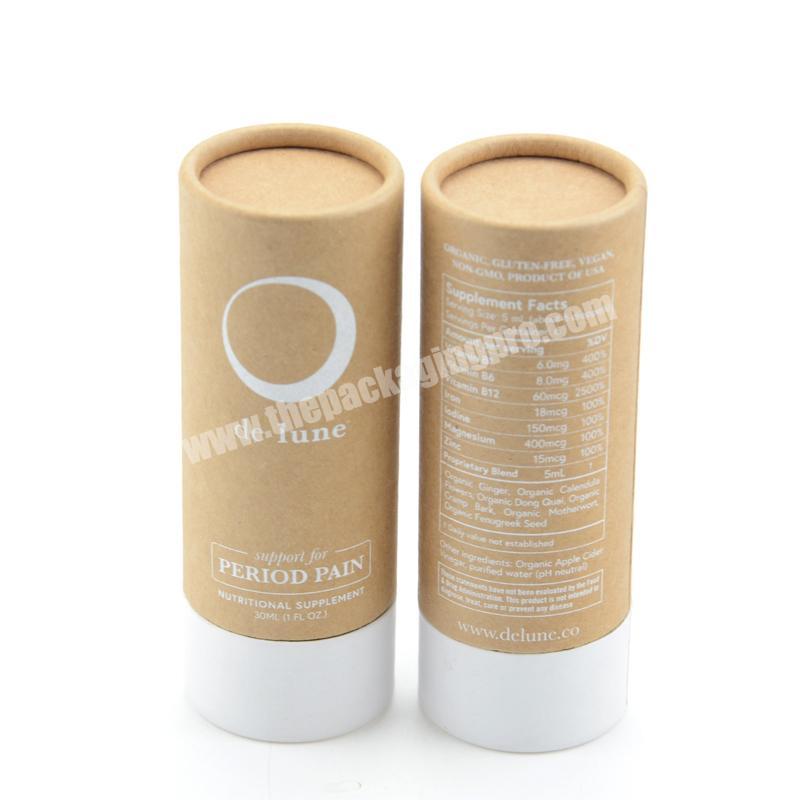 0.6oz 4g brown/black/white eco biodegradable perfume packaging tube push up paper tube