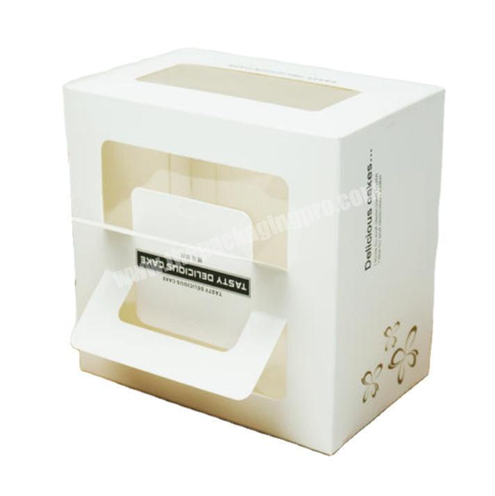 10-12 Inch Custom cardboard Kraft Paper Birthday Gift Cake Box with Window