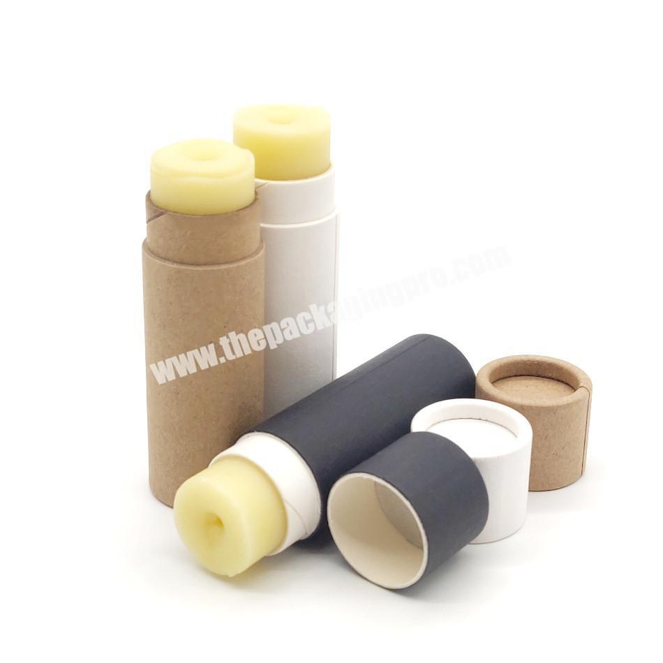 Custom Cosmetic Cylinder Kraft Round Paper Tube Packaging Cardboard Push Up Lipstick Paper Lip Balm Tube Container