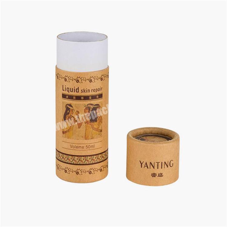 10ml 30ml 50ml custom printed  cosmetic packaging recycled kraft cardboard brown paper tube for e liquid bottle