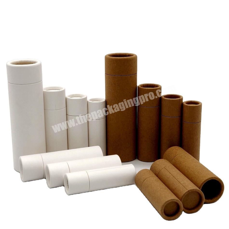 Biodegradable Round Cardboard Paper Box Push Up Paper Tube Containers For Lip Balm Deodorant Stick