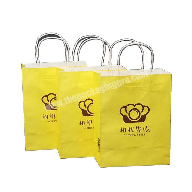 2021 Custom Handbag Milk Tea Takeaway Packaging Bag  Advertising tote Bags Shopping Kraft Paper Bag With Logo