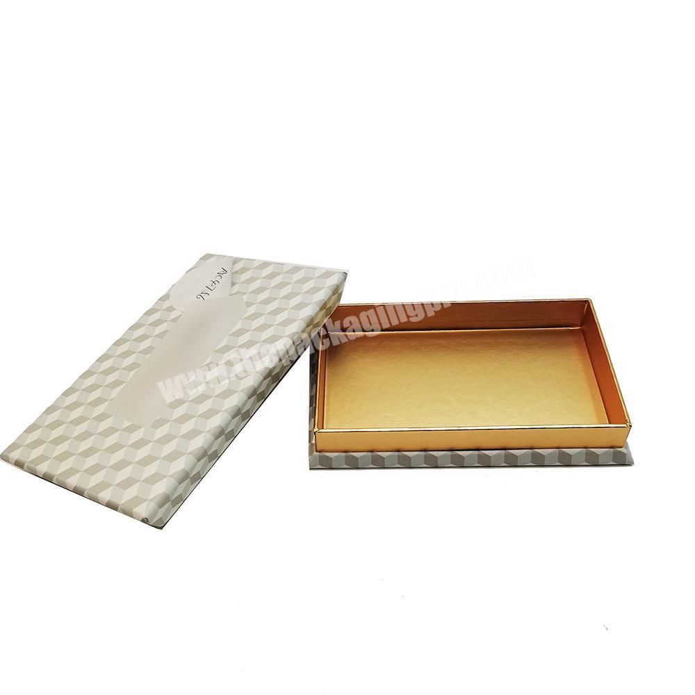 2021 New arrival 2 pieces fancy paper chocolate box grids printing food packing box