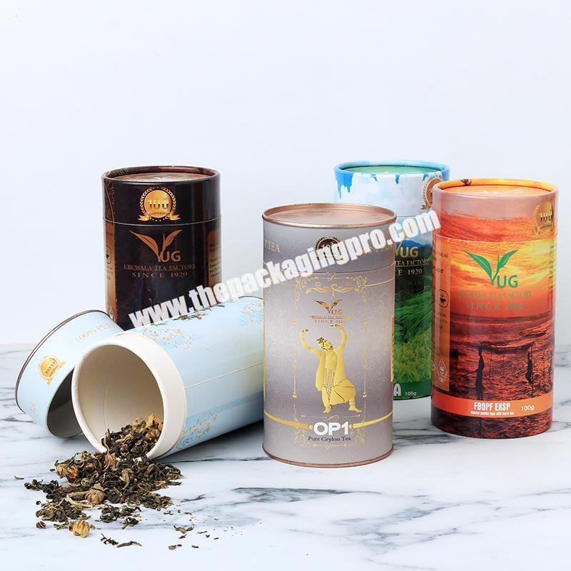 Eco friendly food grade paper cylinder packaging box/tube/container for food packaging