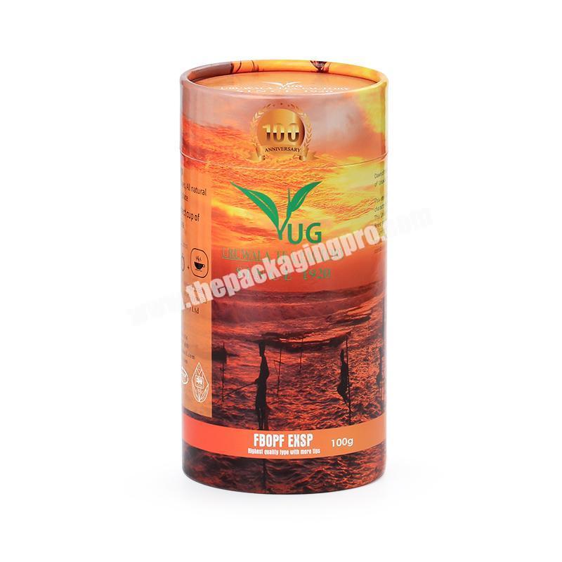 2021 custom private label tea packaging tea cylinder packaging box