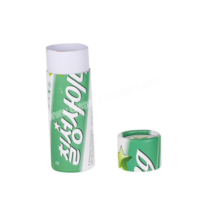 2021New round deodorant food grade paper tubes paper lipstick tube container