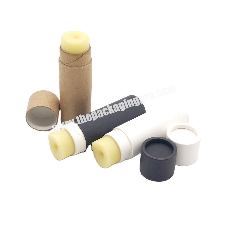 1oz wholesale biodegradable lip balm lipstick lip protector Paper tube cardboard container push up paper deodorant tube