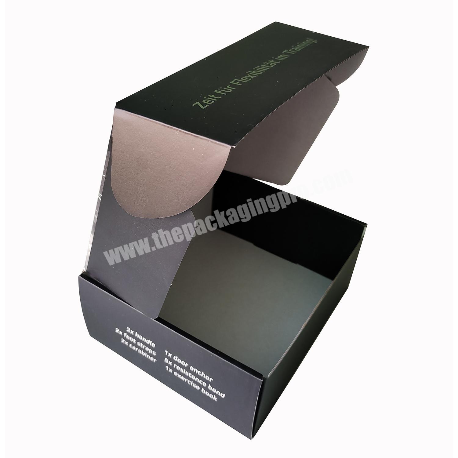 3-Layer Corrugated Cardboard B-flute Custom Design Black outside and White inside Mailing Boxes