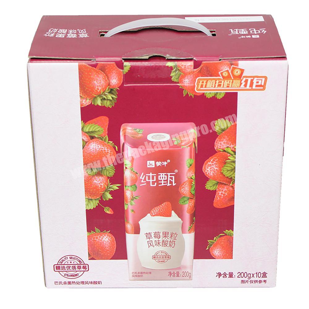 6 Bottle Wine/Beer Milk Kraft Paper Corrugated Box Packaging For Supermarket Promotion