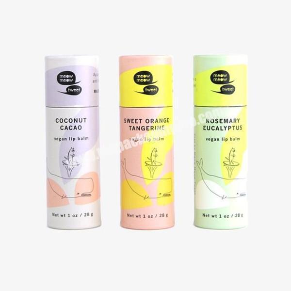 60g Deodorant Paper Tube Container Natural Push Up Paper Packaging Tube with Custom Printing Push up Lip balm Paper Tubes