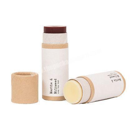 Eco Friendly 5g 7g Cardboard Lip Balm Tube Cardboard Push Up Deodorant Containers Paper Tube