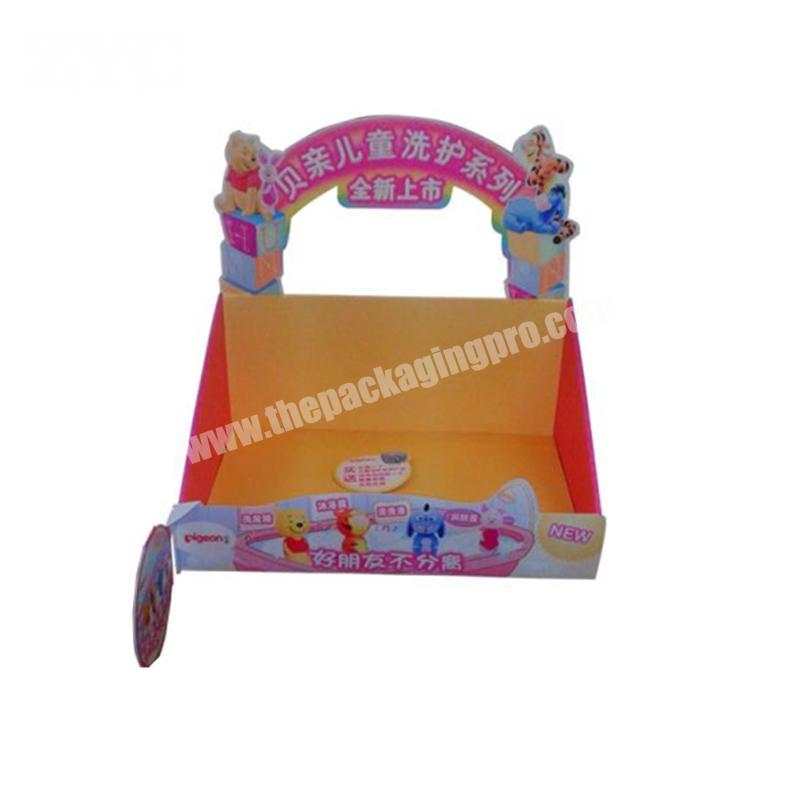 Advertising Baby Products Cardboard Counter Display Tabletop Standing Paper Display