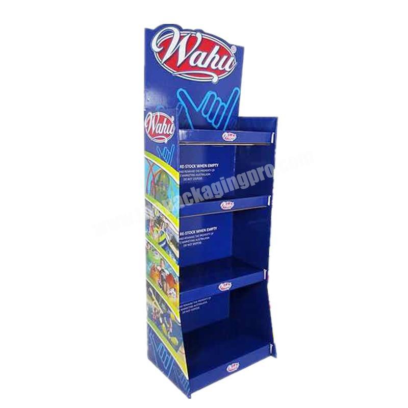 Advertising Paper Floor Stand Cardboard Display for Chips Promotion