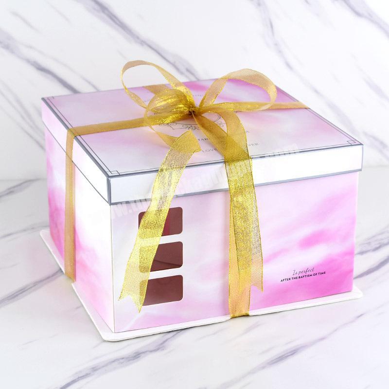 Beautifully Packaged Wedding Party Cake Storage Biscuit Paper Box Cake Decoration Baking Accessories