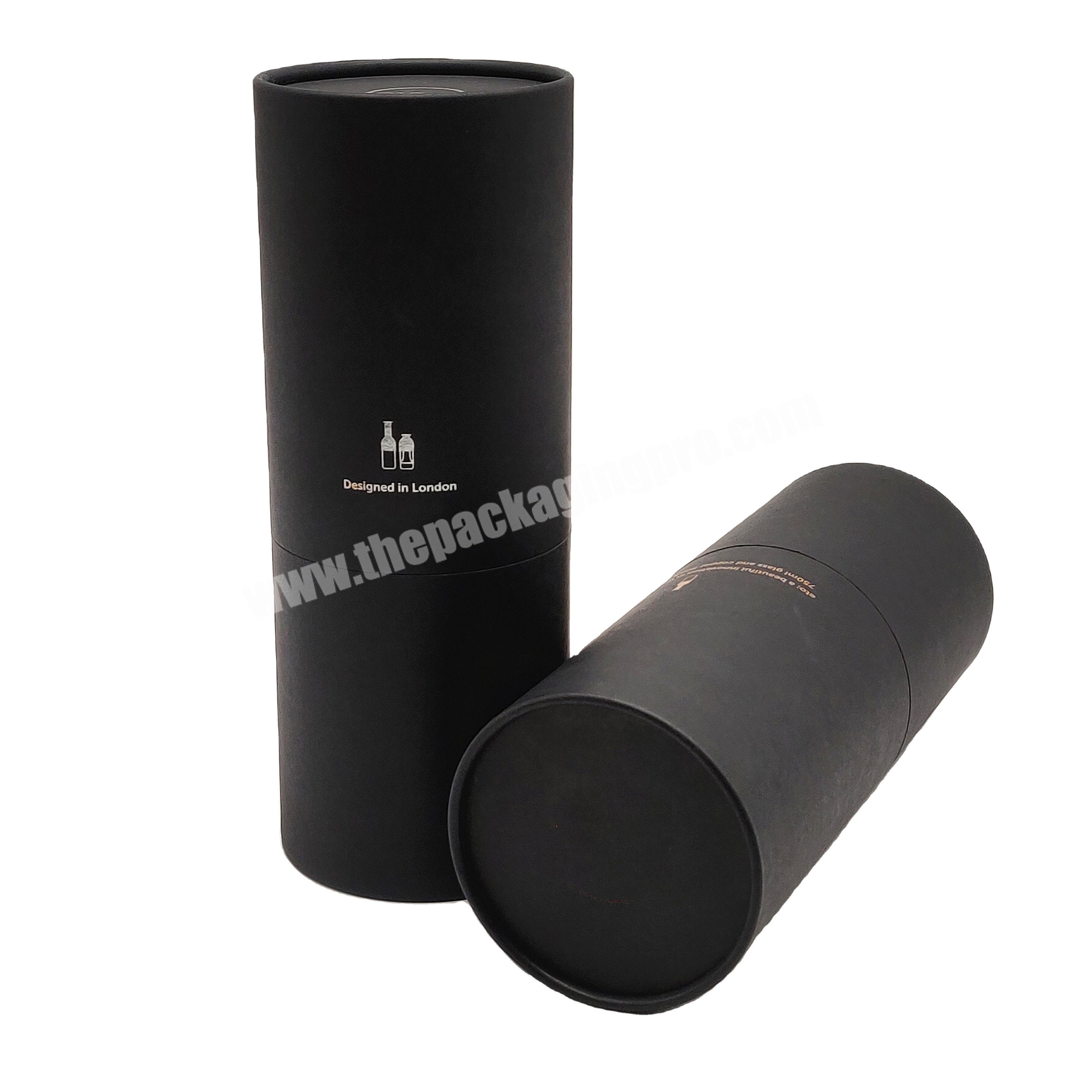 Luxury Custom Printed Rolled Edge Paper Cylinder Tube Packaging Box