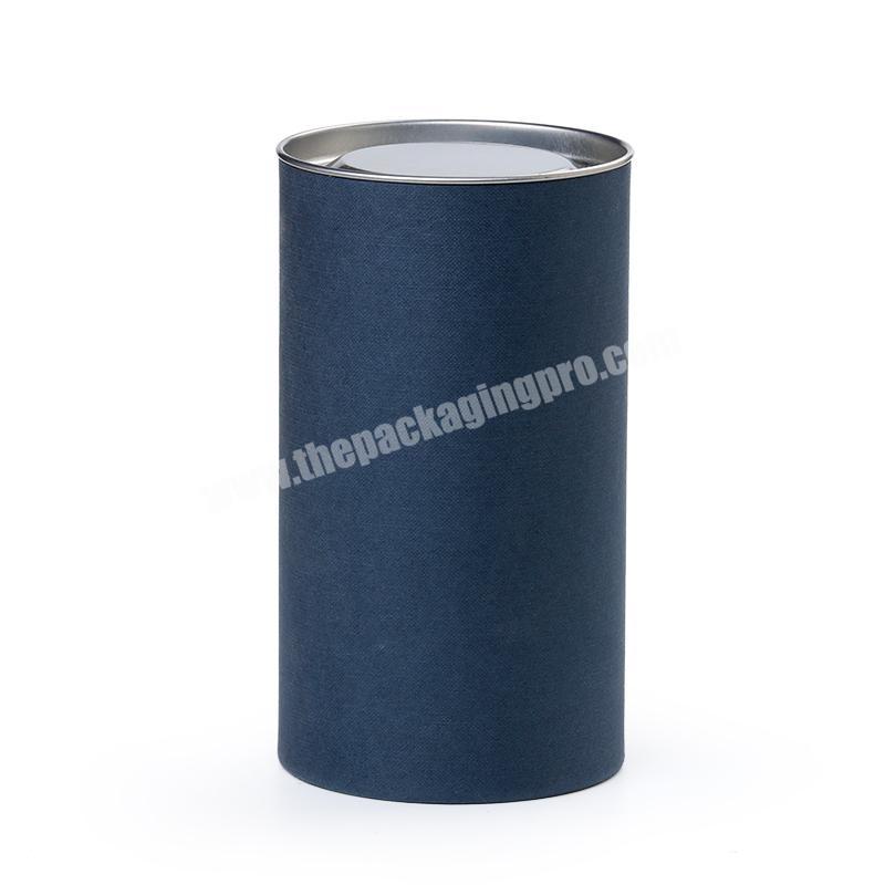 Custom Biodegradable Cardboard Cylinder Container Recycled Tube Shaped Paper Box For Food Tea Bags Packaging