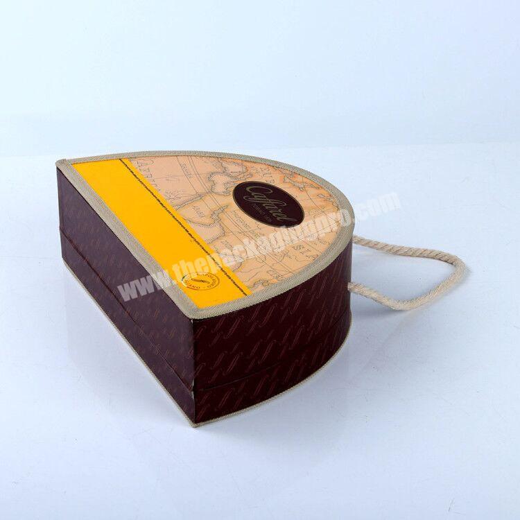 Big factory personalized custom paper cake boxes luxury cardboard cookies box coffee knock box with handle