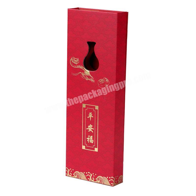 Big manufacturer custom made red jewellery gift box high quality elegant charms boxes with foam insert