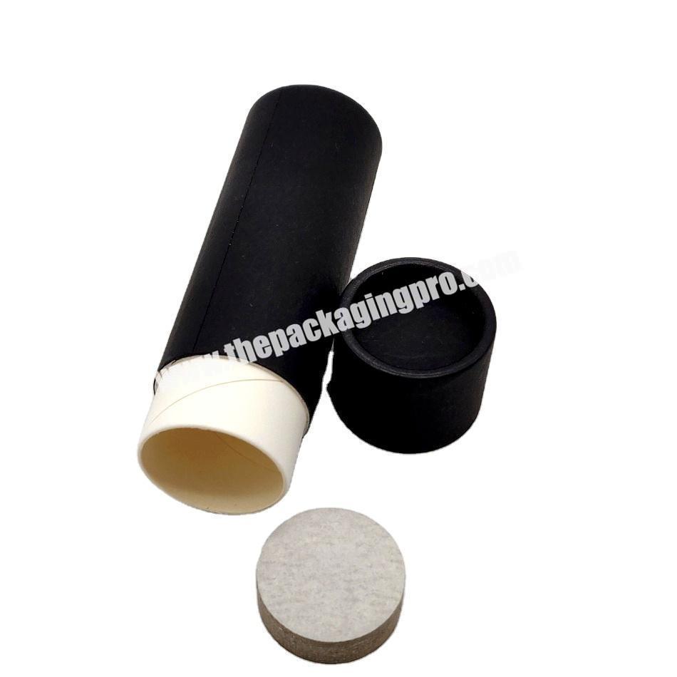 Biodegradable 60g 2oz  Cardboard Cosmetic Deodorant Container Recyclable Push up Paper Lip Balm Deodorant Packaging Tube