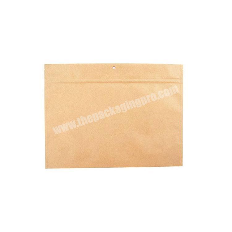 Biodegradable Custom Printed Kraft Pouches Brown Party ziplock stand up Paper pouch Bags