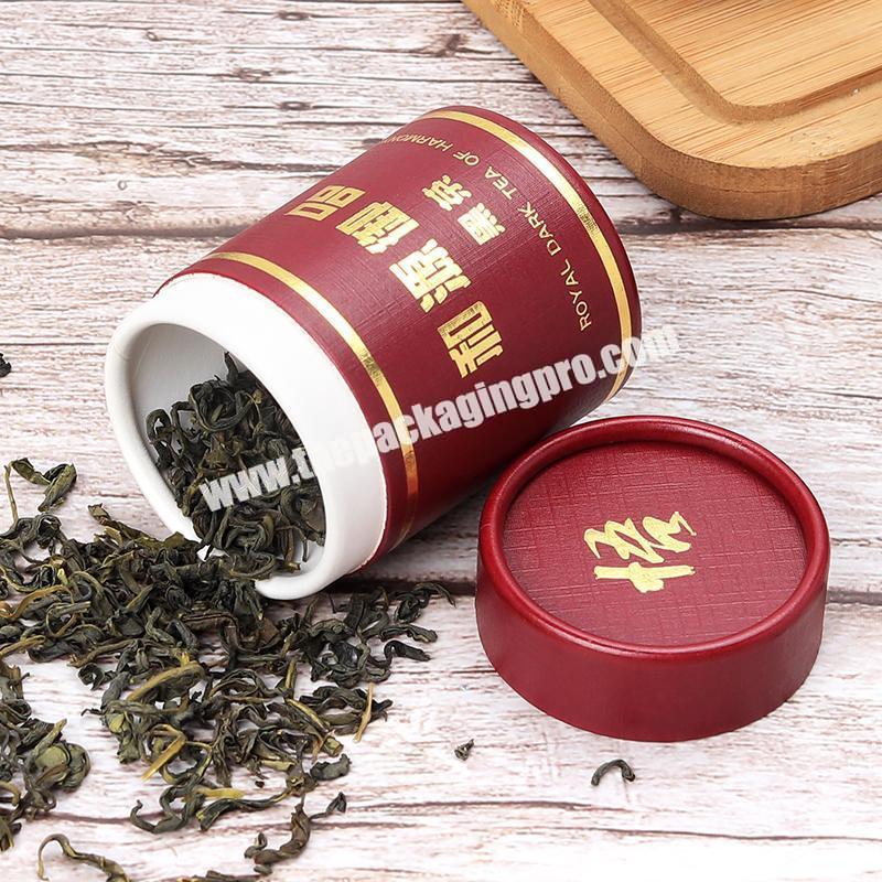 Luxury Customized Wholesale Round Paper Tube Packaging For Tea With Printing