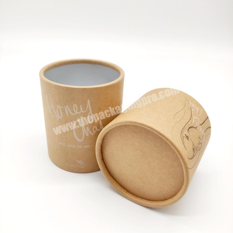 Eco friendly candle paper tube packaging cylinder packaging box paper tube kraft paper packaging cardboard tube