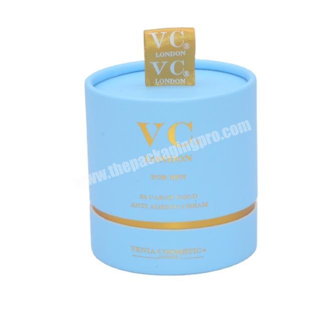Custom kraft paper core tube package cardboard paper tube with lid custom candle paper tube packaging round cardboard gift box