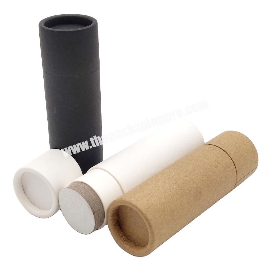 Push Up Paper Tube Deodorant Stick Package Custom Printed Empty Round Tube Box For Lipbalm Craft Paper Round Deodorant Box