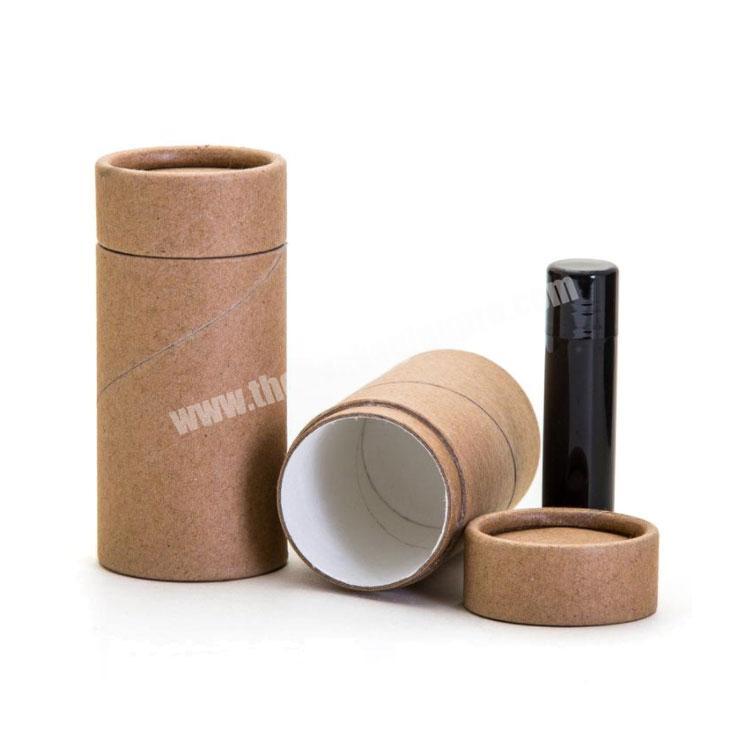 Biodegradable recycled eco friendly cylinder push up paper lip balm tube