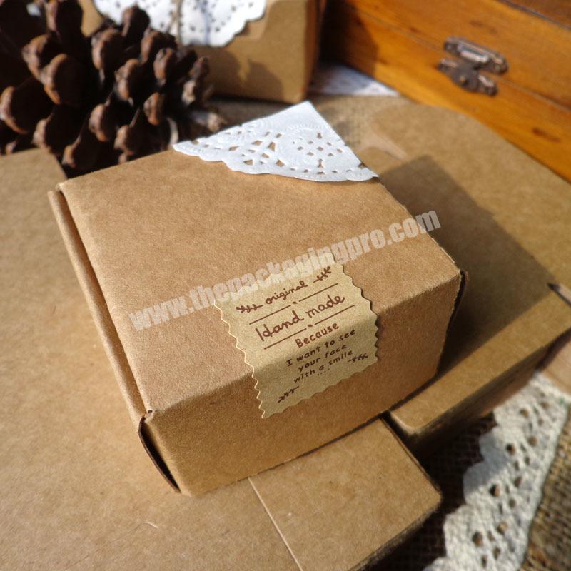 Brown Lock and Tab Kraft Paper Bakery Cake Box With Lid Custom