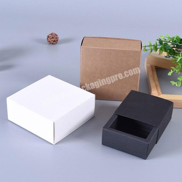 Business Logo Kraft Paper Sleeve Jewellery Cosmetics Candle packaging paper Drawer Boxes
