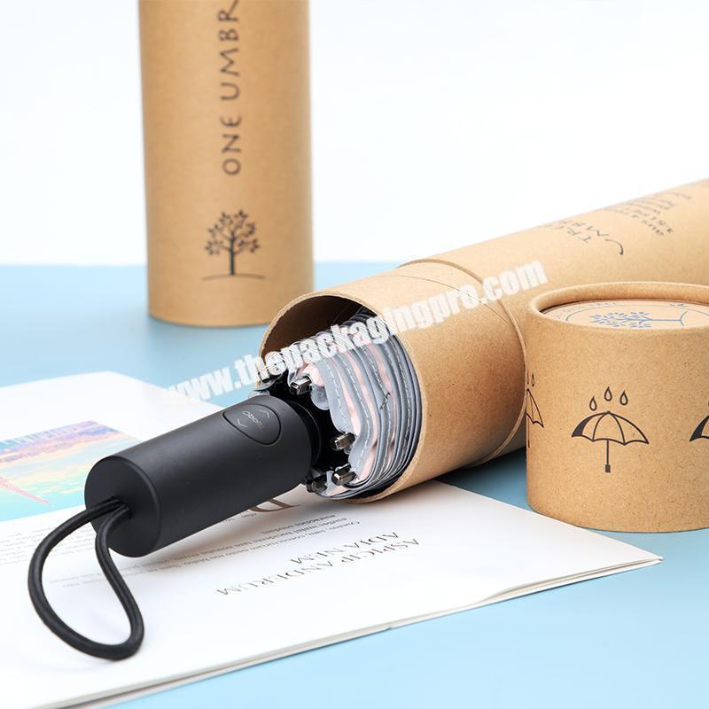 Elegant cylinder round box gift packaging cardboard box cylindrical shape paper umbrella box