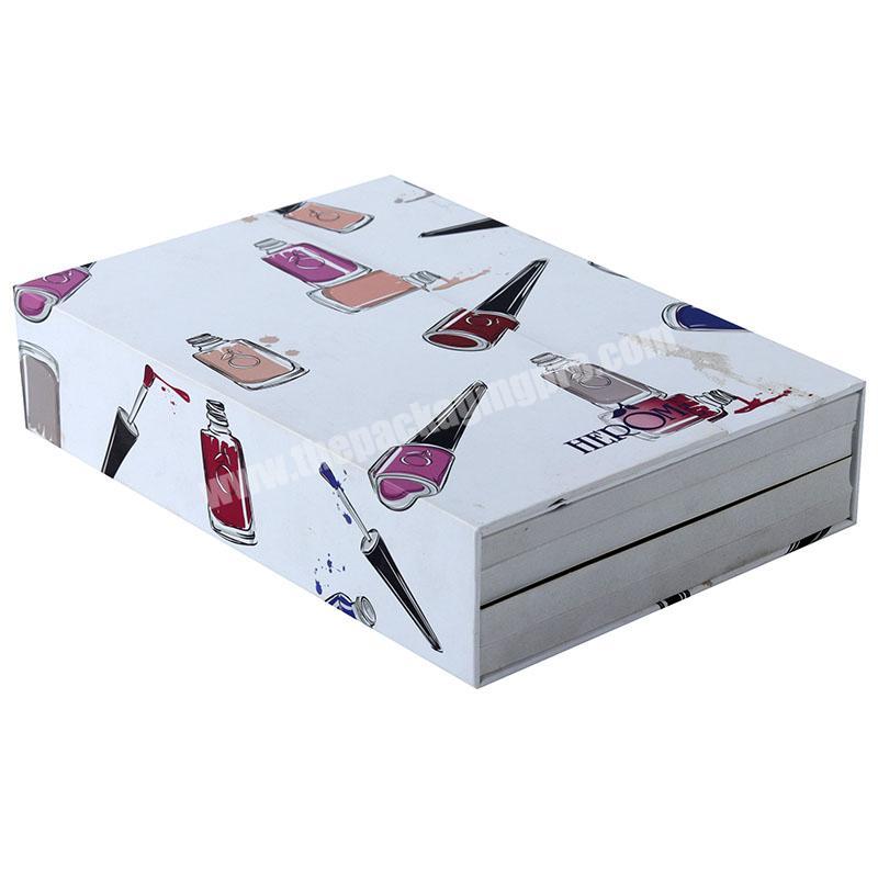 CMYK printing creative cardboard gift box packaging luxury cosmetic packaging with magnetic closure