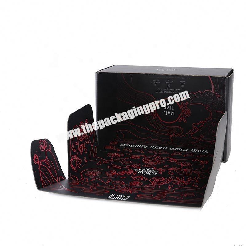 Cosmetics liquid glossy lipstick paper packaging box with own logo