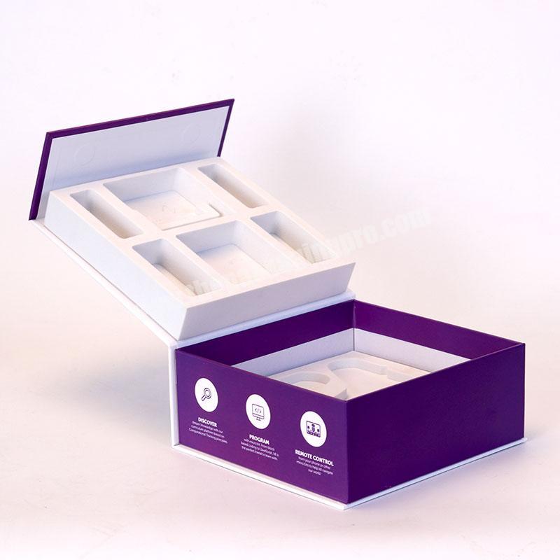 Cardboard Rigid Setup Packaging Lid Closure Boxes With Foam Moled Insert
