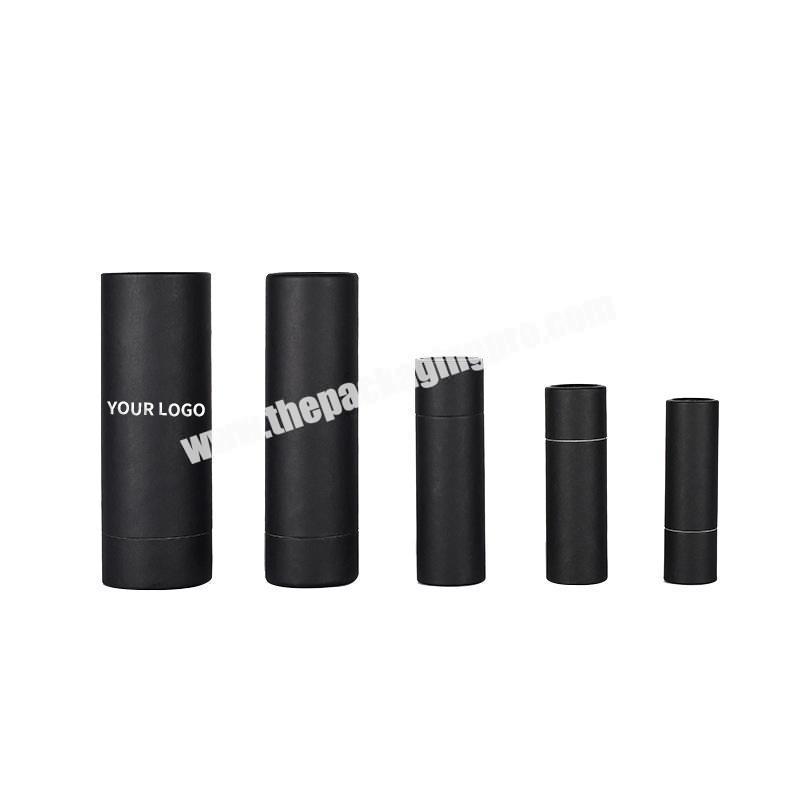 Eco friendly custom design kraft push up lipstick balm cylinder packaging cardboard lip gloss paper tube