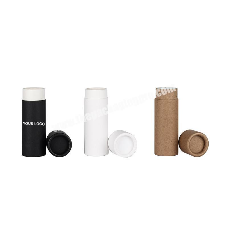 Eco friendly custom kraft push up lipstick balm cylinder packaging cardboard lip gloss paper tube