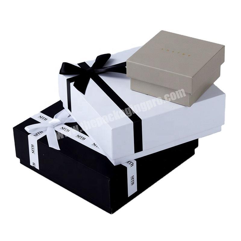 Cheap Customized Hair Extension Packaging Box bag and New Arrival Jewelry Packaging Cardboard Box with Ribbon
