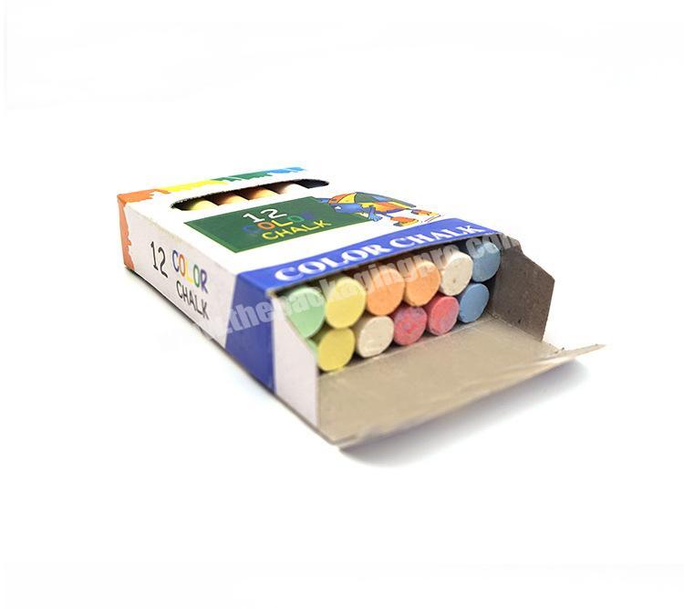 Cheap Empty 12 Chalk Packaging Box Wholesale Paper School Chalk Box  Accessories teacher Color Dustless Chalk