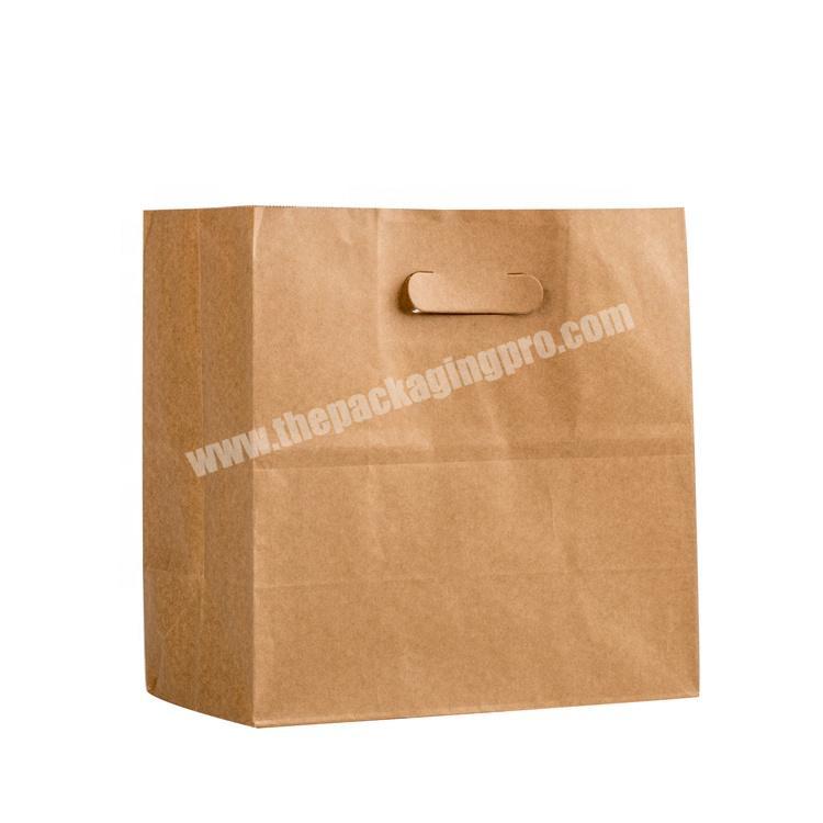 Cheap customized brown takeaway paper bag