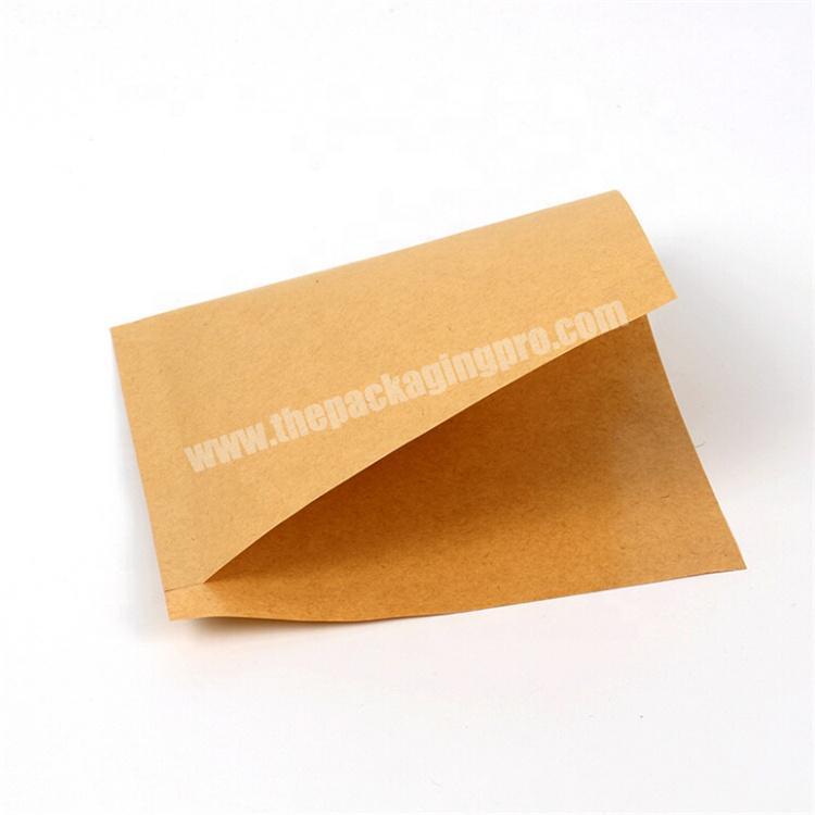 Cheap plain kraft paper sandwich bag with oil proof paper