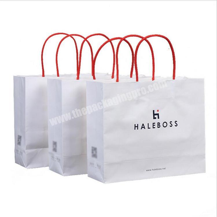 Cheap wholesale party favor merchandise carry shopping paper gift packaging white kraft paper bag