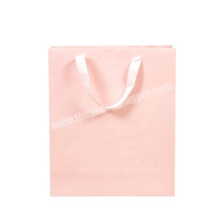 China Supplier Custom Printing Pink Shopping Gift Paper Bag